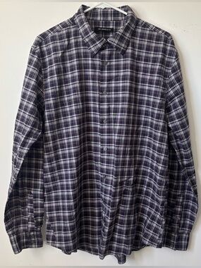 John Varvatos USA Classic Plaid Button-Down Long Sleeve Shirt
